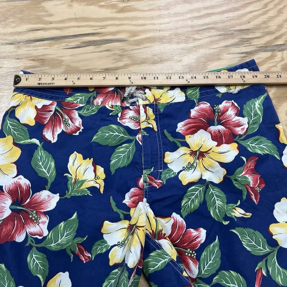 Polo Ralph Lauren Swim Trunks Mens 38 Floral Hawaiian Mesh Lined Drawstring